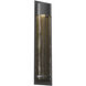 Outdoor Round Motif LED 31 inch Argento Grey Outdoor Sconce in 3000K LED, Bronze Granite, Tall Round